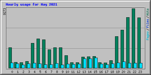 Hourly usage for May 2021